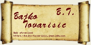 Bajko Tovarišić vizit kartica